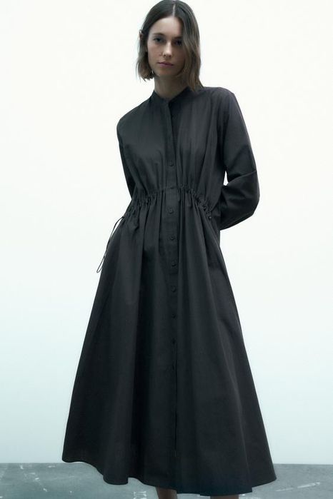 Х/б Платье на пуговицах Зара