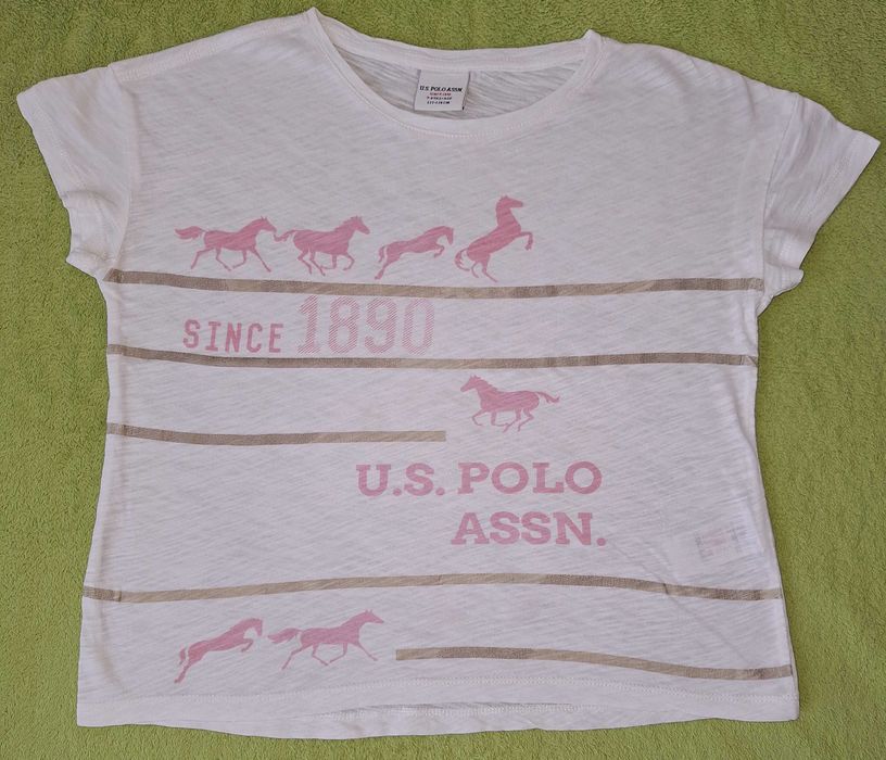 Set tricouri fete USPA, 7-8 ani