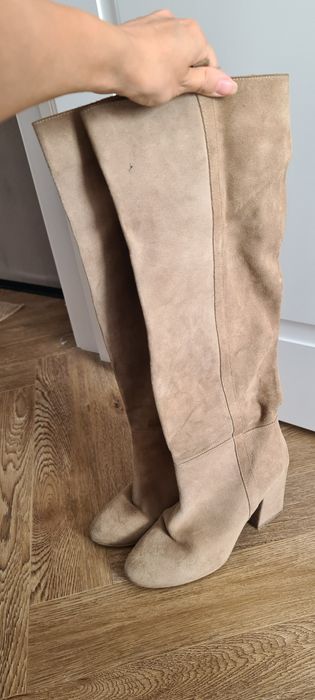 Замшевые сапоги Zara 38 размер