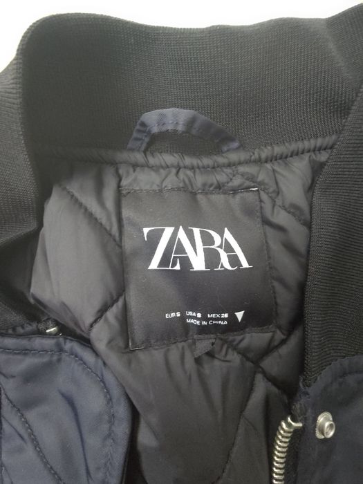 Бомбер темно синий ZARA