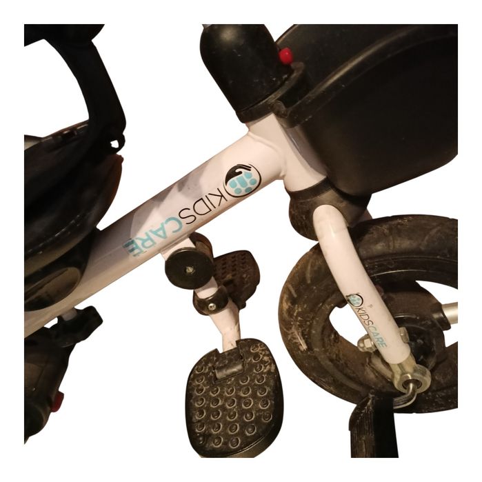 Tricicletă multifuncțională KidsCare cu mâner pentru părinți – Alb/Negru