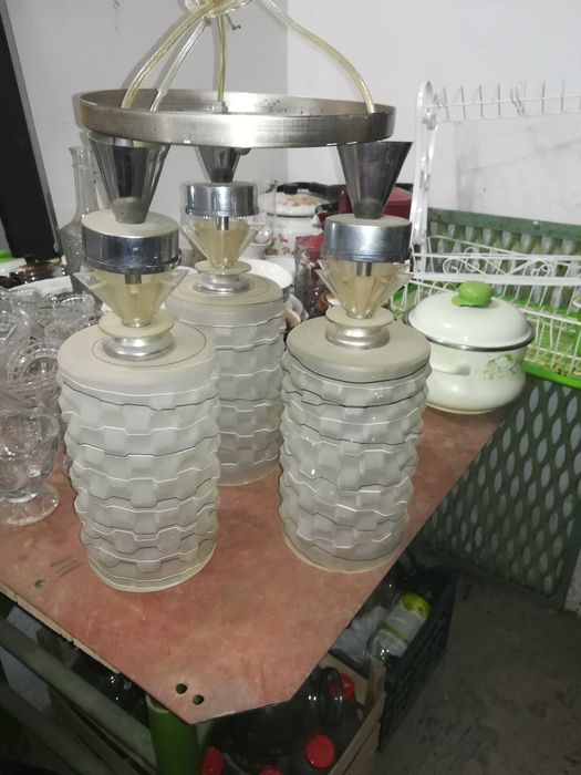 Лампы советские, люстра, настольная