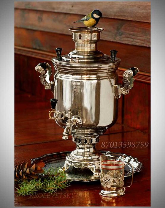 Самовар на дровах СССР. Сервиз