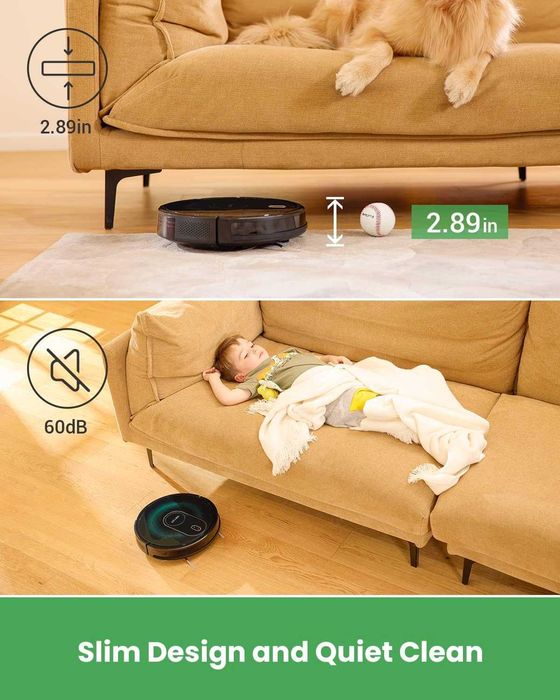 Aspirator robot Vactidy Nimble T8, 2 în 1 ideal pentru păr de animale