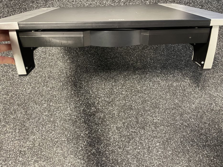 Masa laptop, neagra, cu sertar, 50 x 35 x 11 cm / sau suport picioare