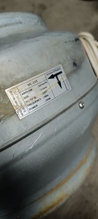 Продам канальный вентилятор 315