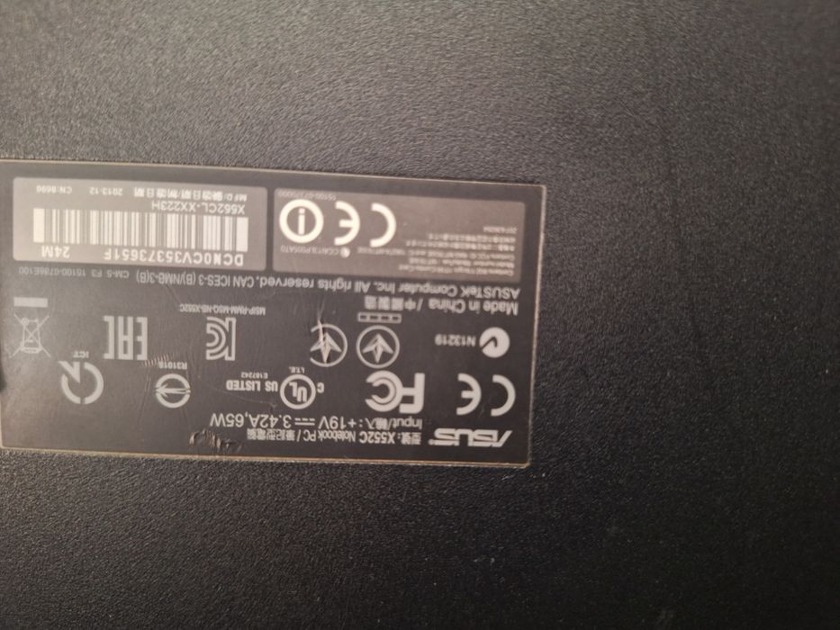 Рабочий ноутбук ASUS Intel core i7-3537U CPU 2,5 GHz
