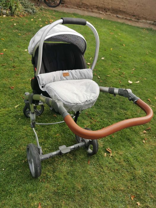 Комбинирана количка LORELLI RIMINI CLASSIC Grey&Black DOTS