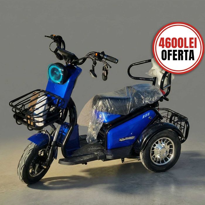 Triciclu Electric fara permis / 60V20Ah- Livrare Acasa | Garantie -23%