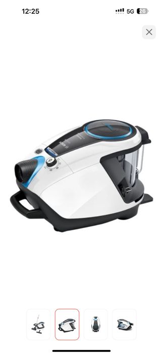 Пылесос Bosch белый голубой цвет