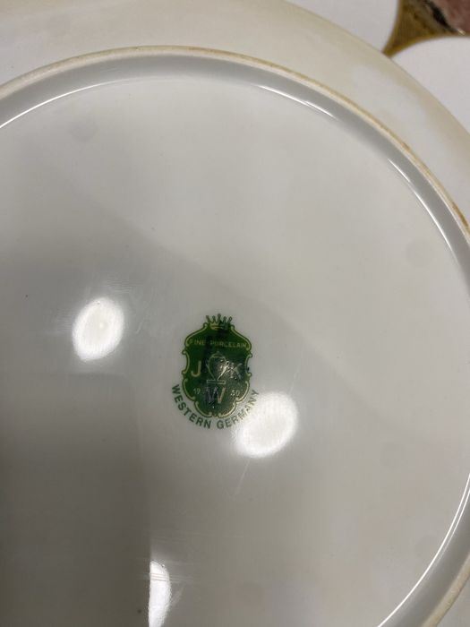 Немски чинии пана за стена златен лант зелен печат