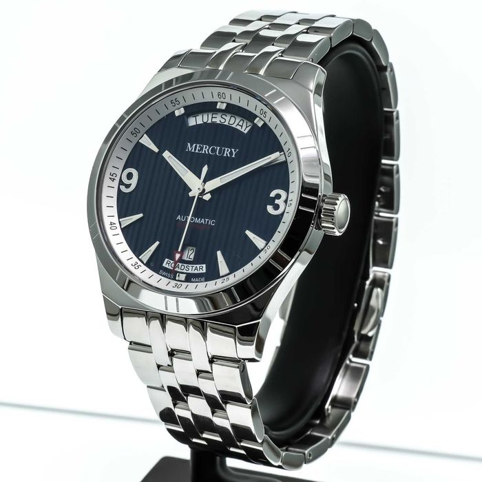 Ceas Mercury - Roadstar Automatic Swiss Made - MEA493-SS-9 - White Calendar - Bărbați