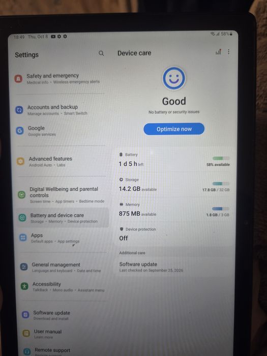 Samsung Galaxy Tab A 7 cu SIM