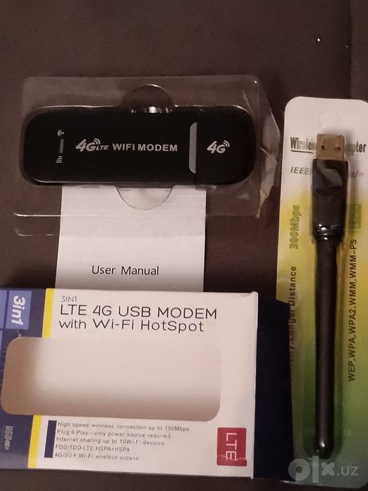 Продается Wi-Fi 4g модем и адаптер Wi-Fi