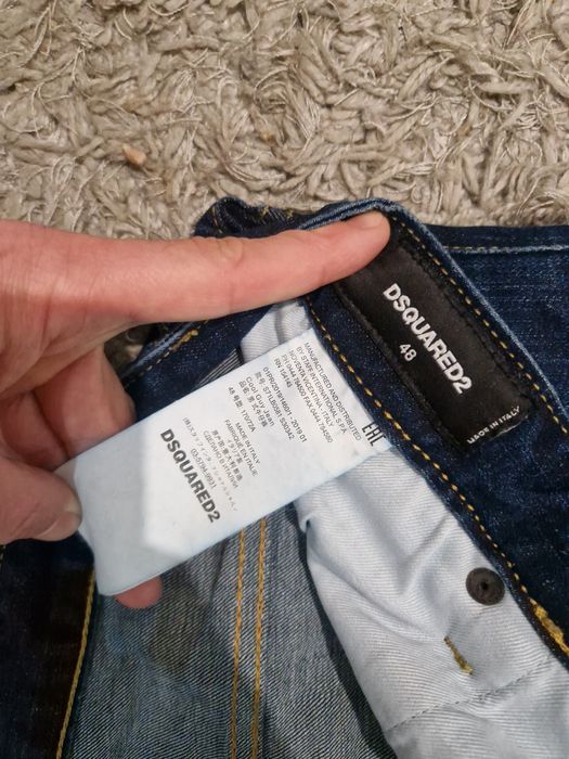 Dsquared2 blugi originali, marimea 48, straight fit dark blue