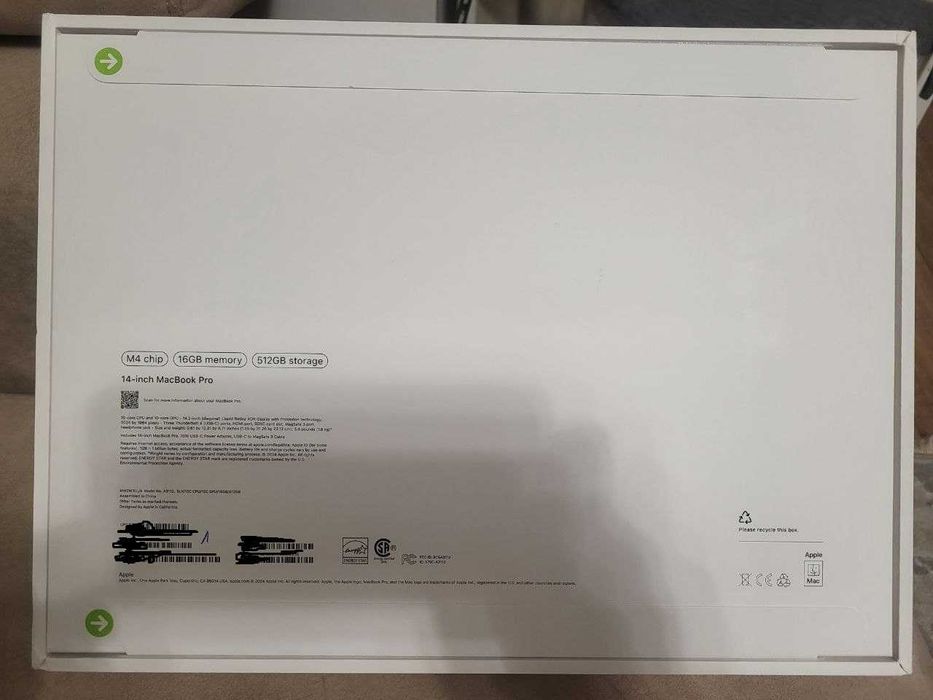 MacBook Pro 14, M4 chip, 16 GB, 512 GB SSD