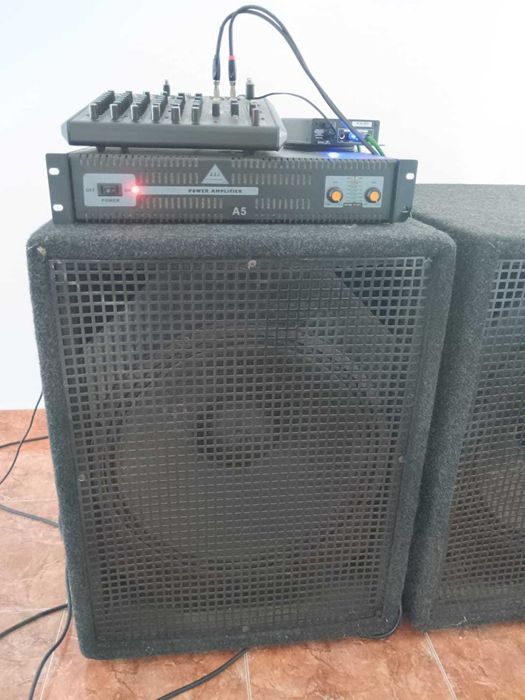 subwooferi pasivi 1600W bass puternic 18" si statie, cabluri