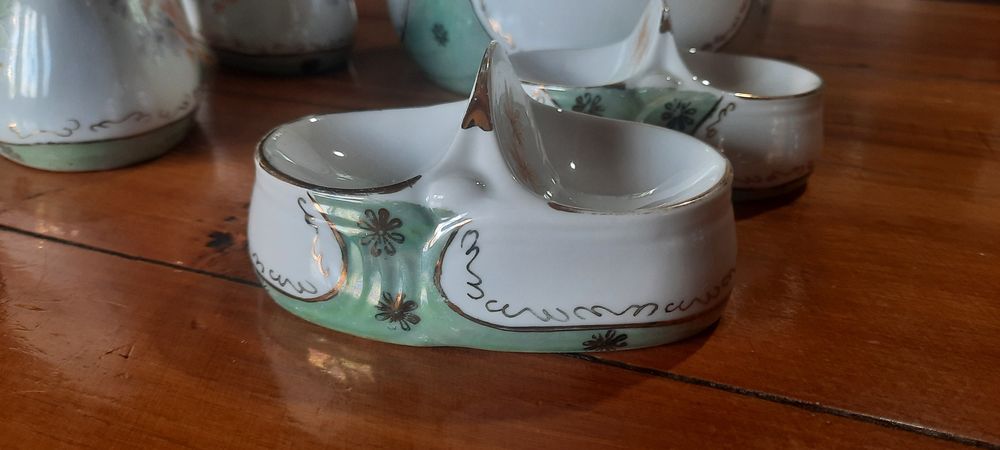 set servire vintage suflat cu aur Apulum