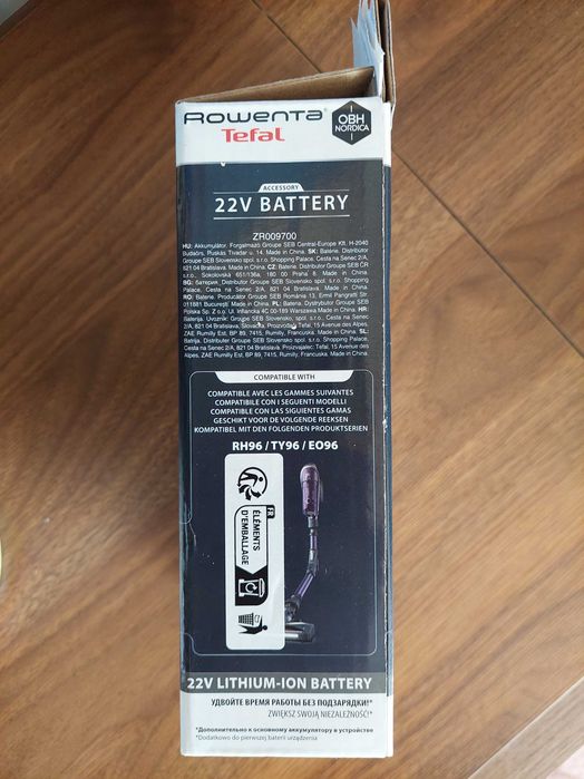 Baterie aspirator vertical Rowenta ZR009700, 22V, Lithium-ion,nouă