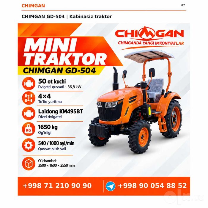 Traktor Chimgan GD 504 (полуось)