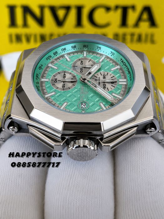 INVICTA Akula steel Turquoise dial 48 mm, Инвикта нов мъжки часовник