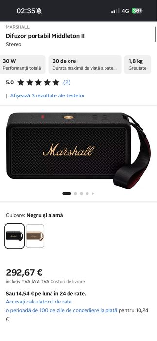 Boxa marshall  middleton