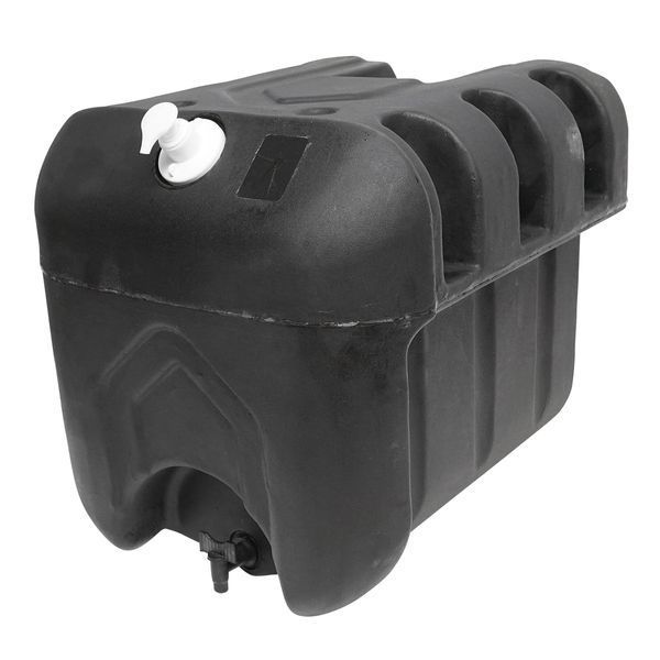 Резервоар за вода 50 л с кран и дозатор за сапун 250 мл черна пластмас
