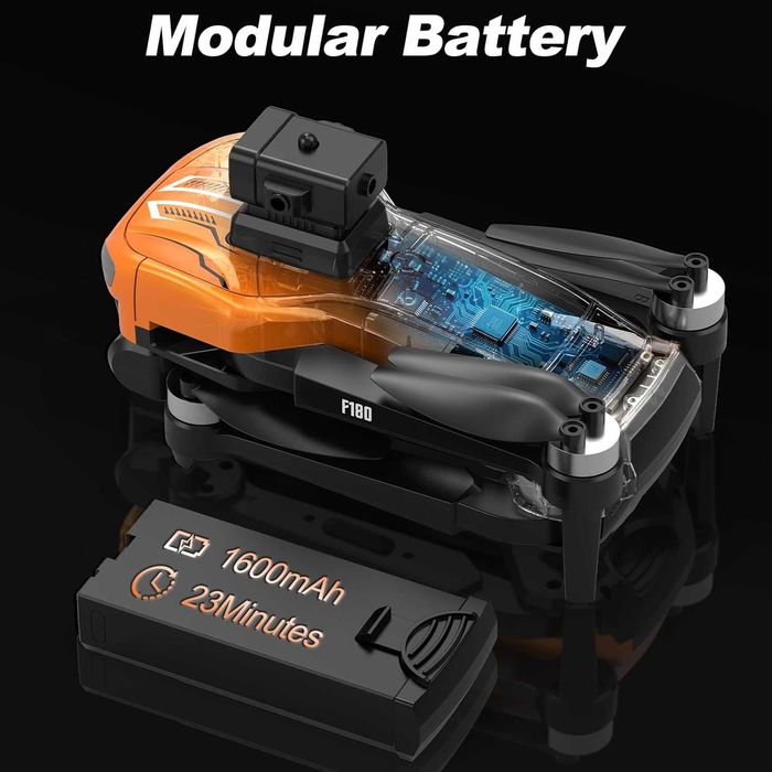 F180 GPS дрон с камера 4K, 4.5"LCD екран за начинаещи, 90°