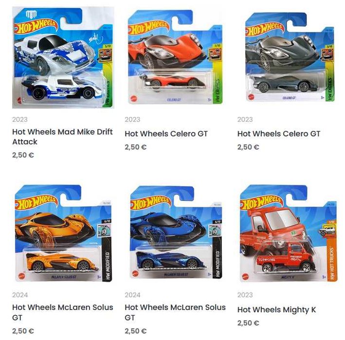Метални колички Hot Wheels Mainline