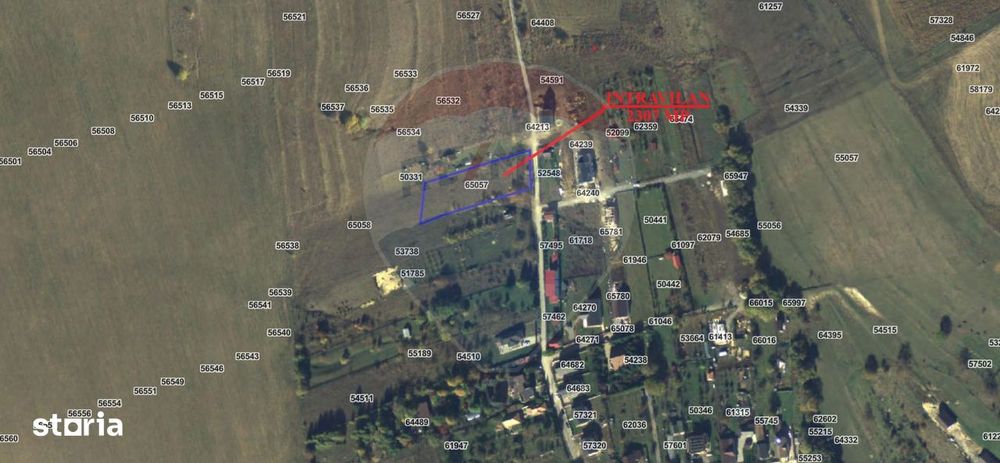 Teren intravilan 2307 mp în Salicea, zona premium, aproape de Cluj