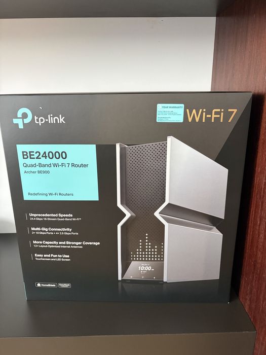 Router TP-Link Archer BE900 BE24000 Wi‑Fi 7, ca nou, foarte puțin folosit