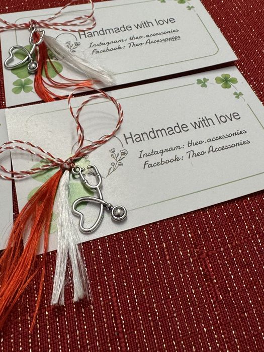 Martisor ingeras,inima, stetoscop