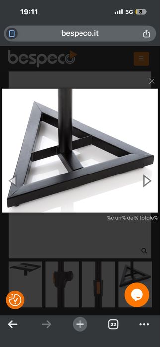 Стойка за тонколона 2 бр Bespeco PN90FL