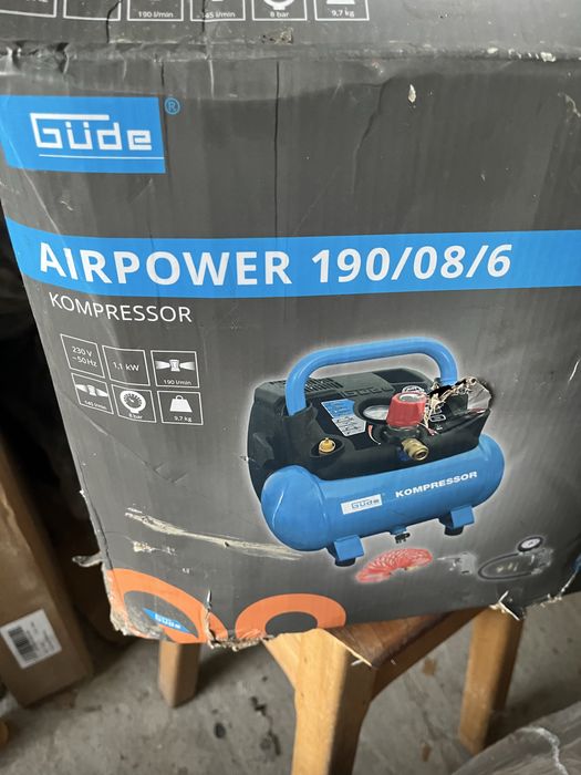 Compresor aer electric Gude AIRPOWER 190/08/6 Aer aspirat: 190 l/min | 6 l | 8 bar | 230 V