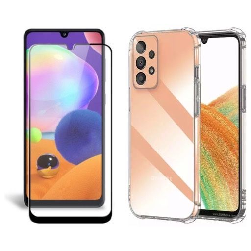 Samsung A53/A33/A34/A35/A16/A17/A07 Husa Shoc Case si Folie Sticla 9D