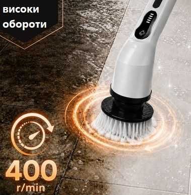 НОВА Мощна акумулаторна четка за почистване на баня, фуги на плочки и прозорци