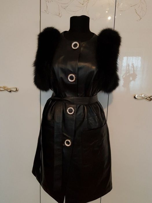 Vesta piele naturala blana