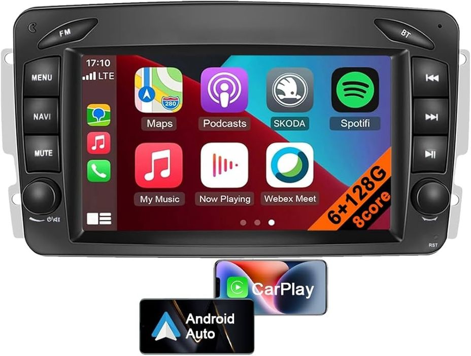 Навигация 7 инча Android W209 W203  Мултимедия C clk Mercedes андроид