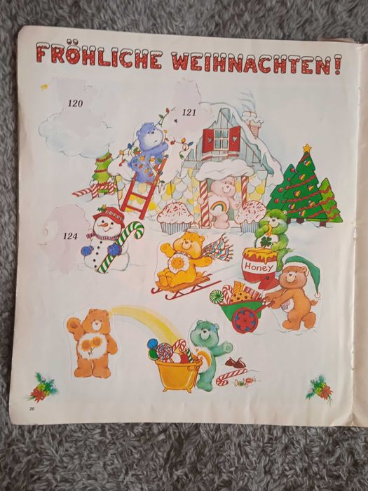 PANINI Care Bears - стар албум за стикери Панини от 80-те години