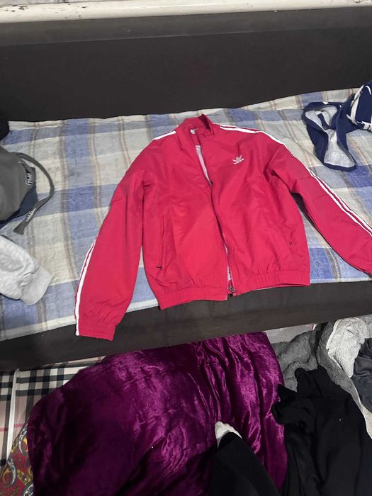 Ветровка Адидас красная,Размер S