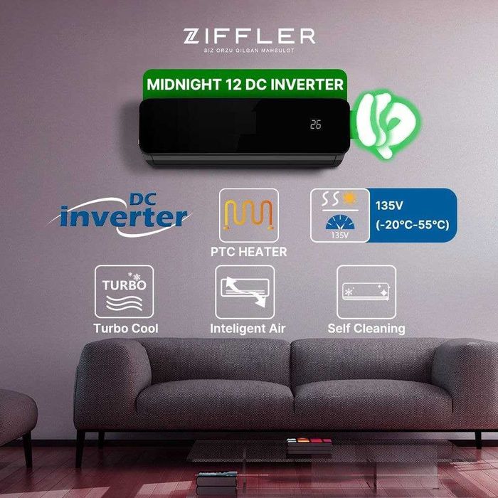 Кондиционер ZIffler 12 Inverter on\off