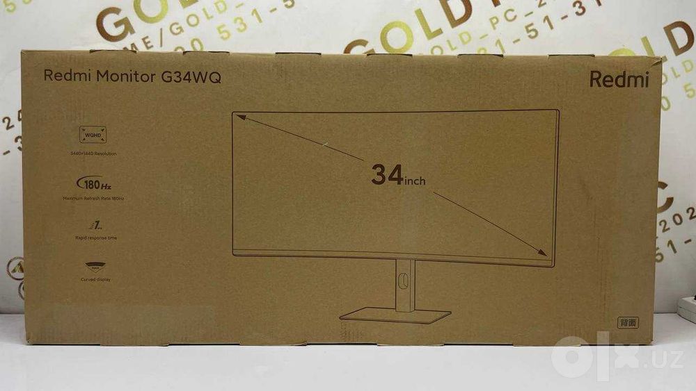 Monitor REDMI 34 180hz CURVED "VA" / Arzon manitor lar bor yana