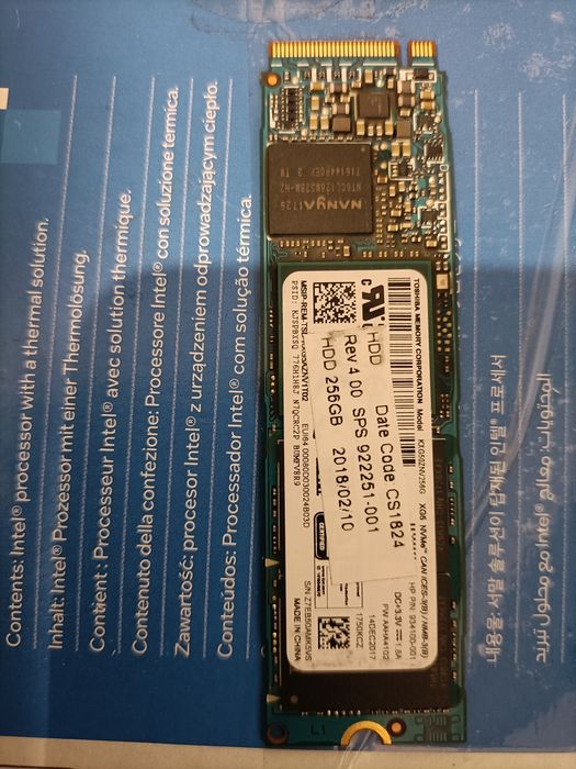 vand ssd nvme m2 pciex 3.0/sata3  2280 256gb second hand