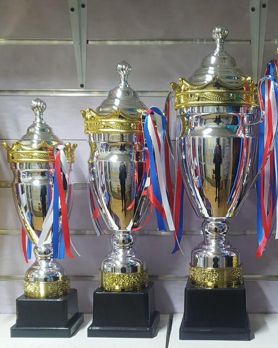 Кубки серебро с золотом