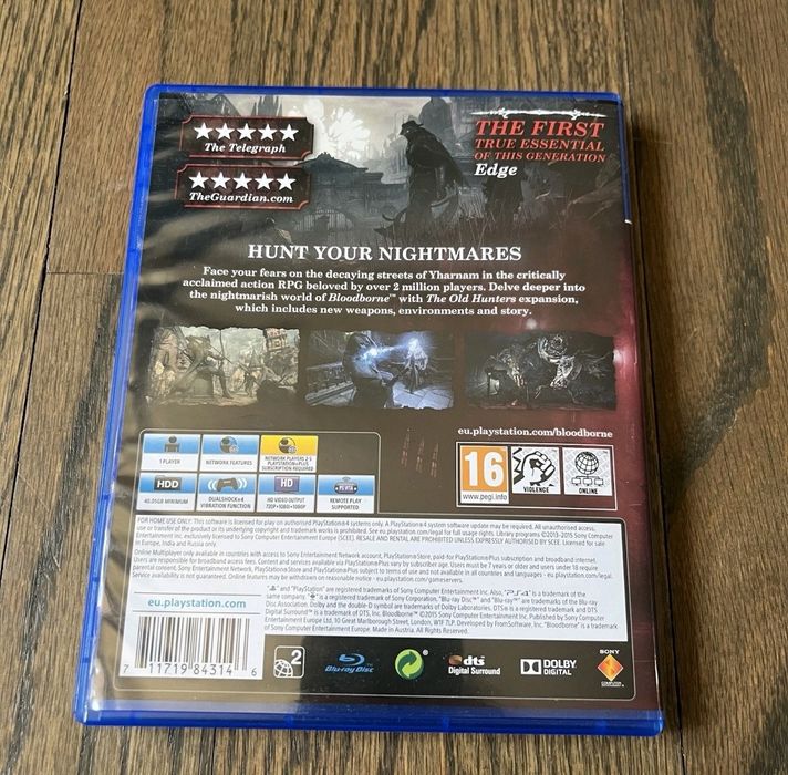 Bloodborne PS4/PS5 в отлично състояние, много запазена