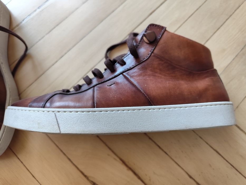 Santoni rocko италиански обувки от естествена кожа