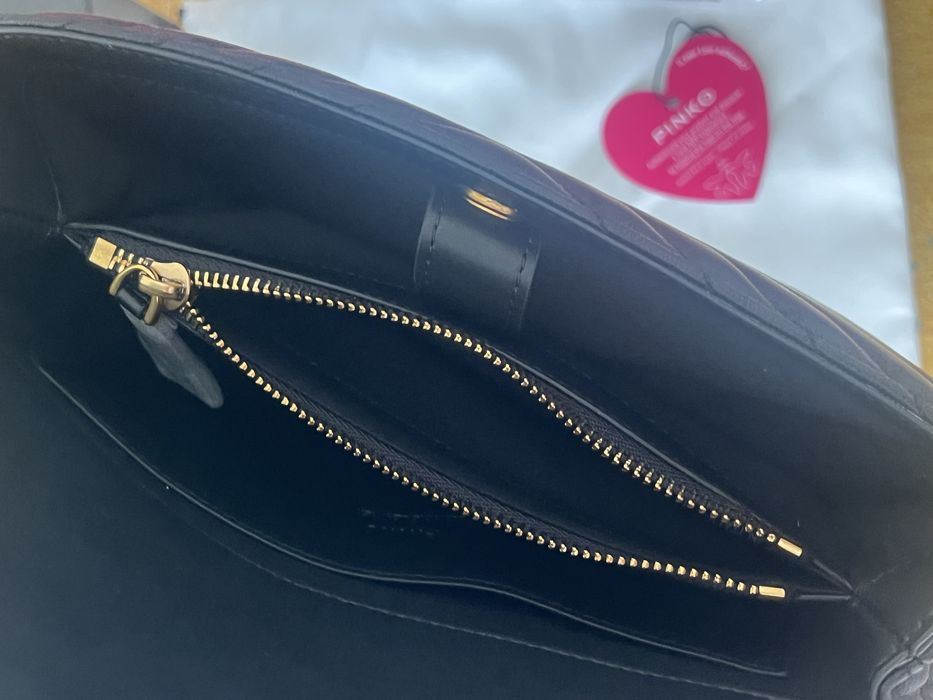 Чанта Pinko от естесвена кожа