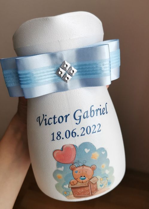 Lumanare botez. Carafa botez. Cutie pentru par