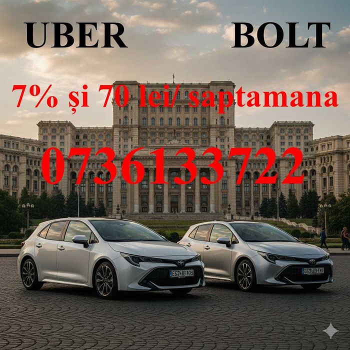 Flotă ridesharing recomandată Bolt/Uber