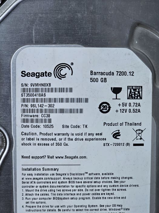 Жесткий диск 500гб Seagate